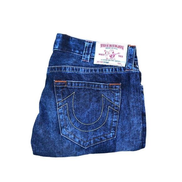 TRUE Religion Jeans Size 44 SKINNY Blue - Picture 3 of 7